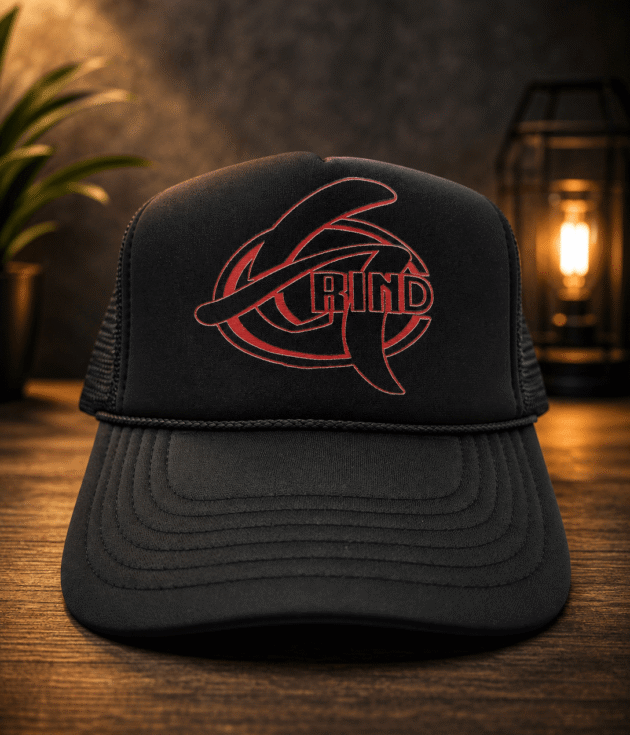 Grind Mode Black Trucker Hat