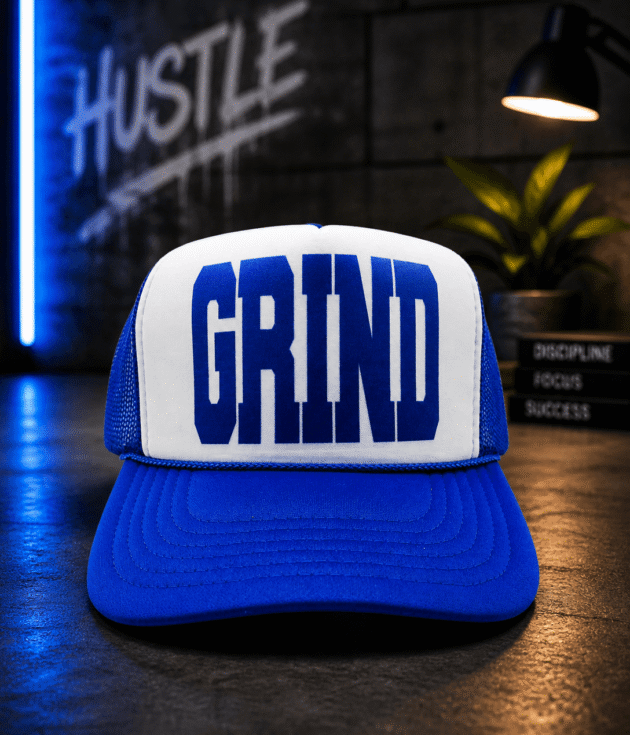 Grind Classic Blue & White Trucker Hat